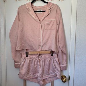 Gilly Hicks Sleepwear Pink Hearts SET Size Large